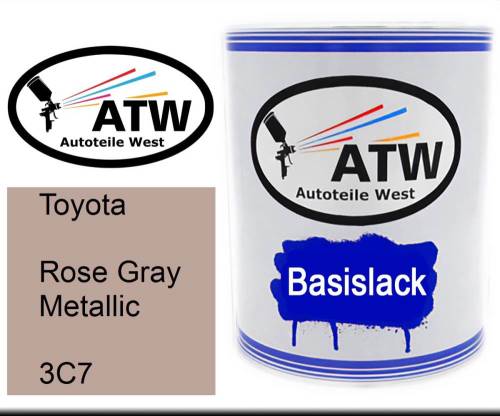 Toyota, Rose Gray Metallic, 3C7: 1L Lackdose, von ATW Autoteile West.